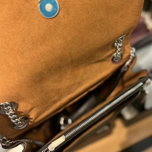 Pre-Owned COACH Klare Crossbody 25 w/Silver Chain in Black - Picture 9 of 15